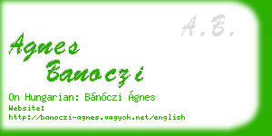 agnes banoczi business card
