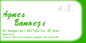 agnes banoczi business card